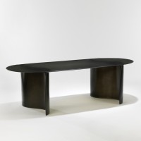 <a href="https://www.galeriegosserez.com/artistes/cober-lukas.html">Lukas Cober</a> - New Wave - Table basse ovale (Noir Smoky)